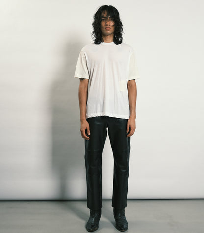 LEATHER TROUSERS - BLACK - TANAKA