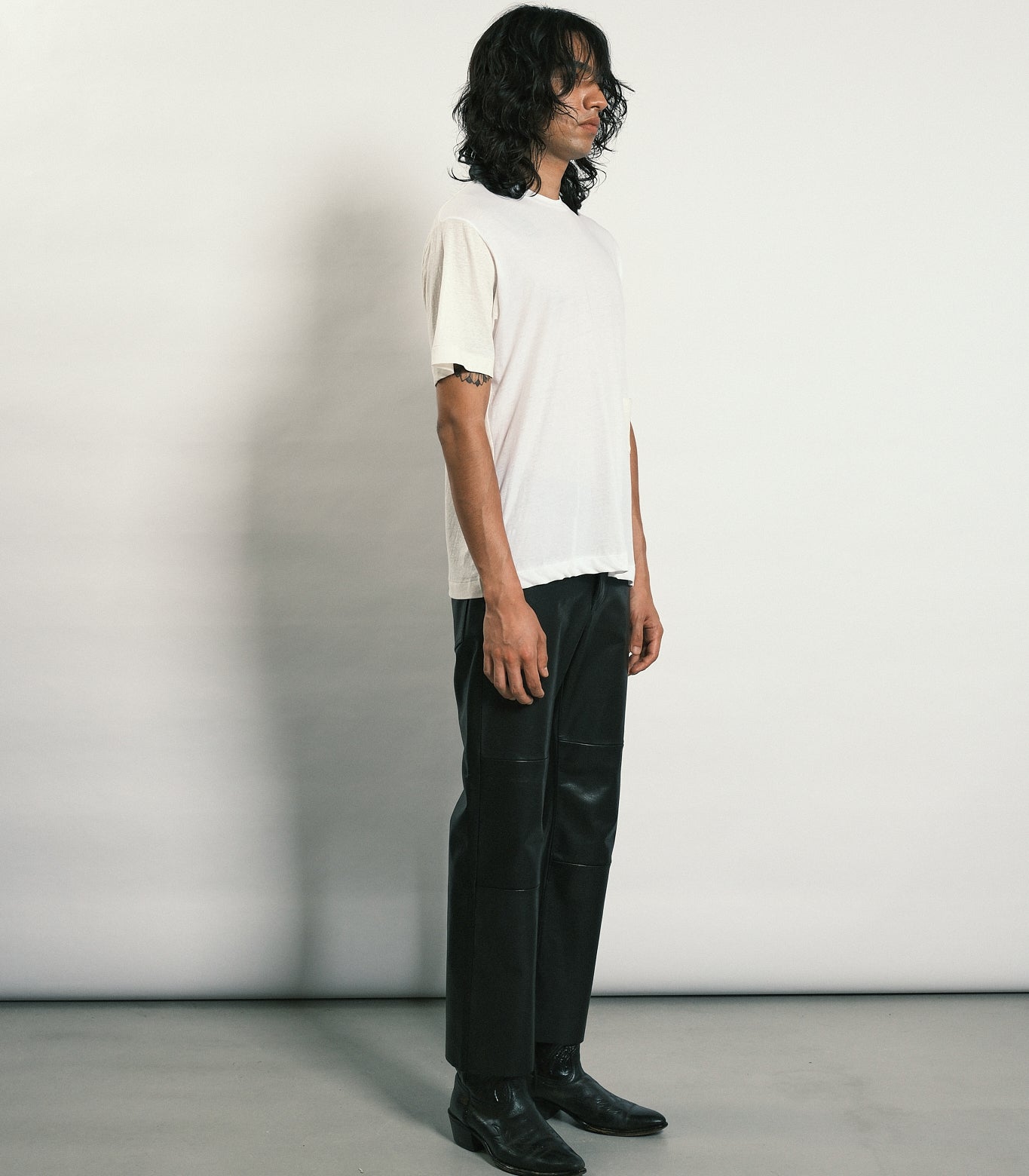 LEATHER TROUSERS - BLACK