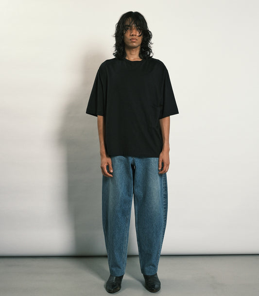 TAPERED JEAN TROUSERS - MID BLUE