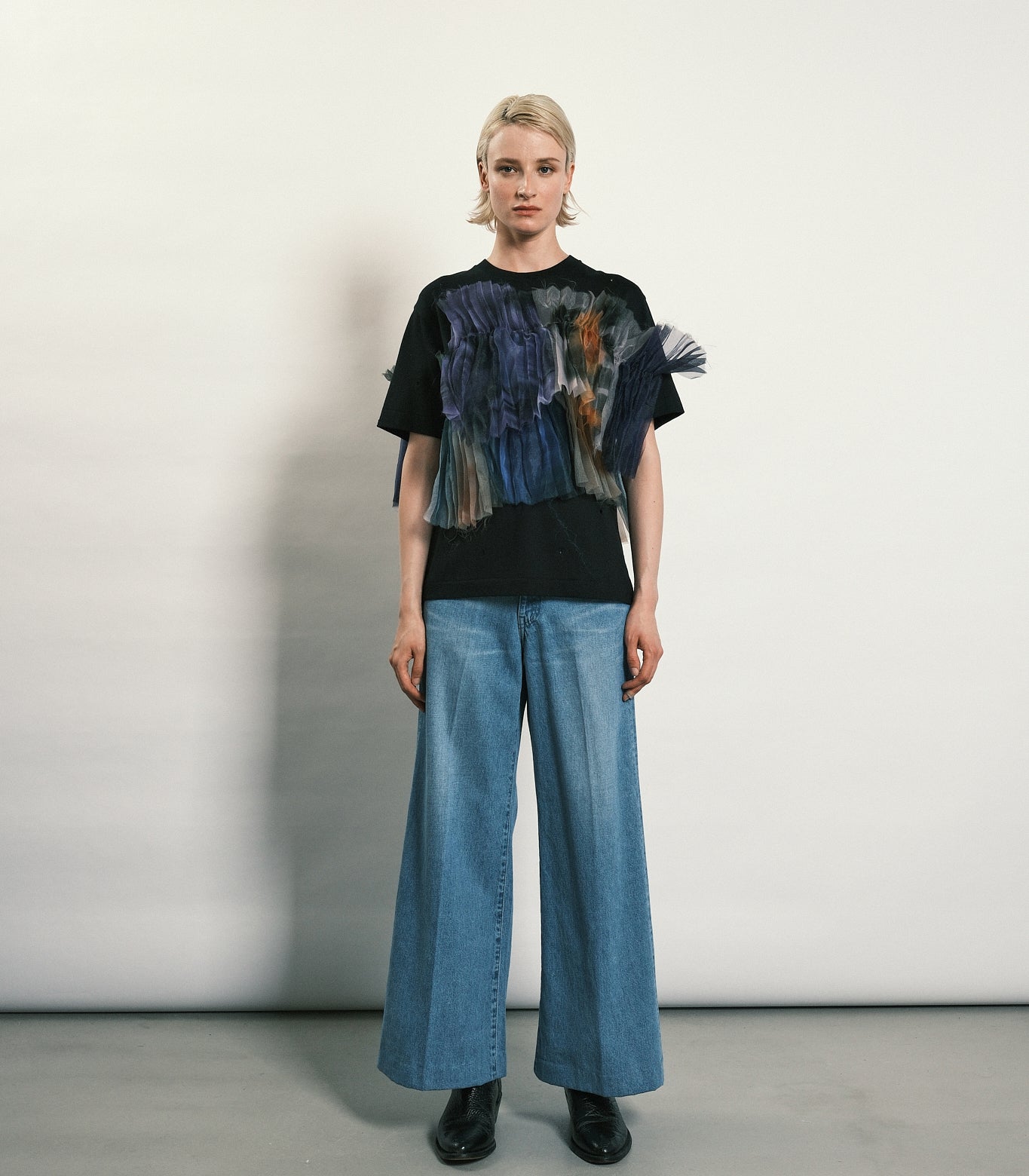 WIDE JEAN TROUSERS - ASH BLEACH