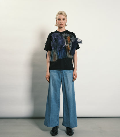 WIDE JEAN TROUSERS - ASH BLEACH - TANAKA