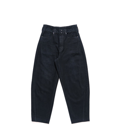 TAPERED JEAN TROUSERS - OVERDYE BLACK - TANAKA