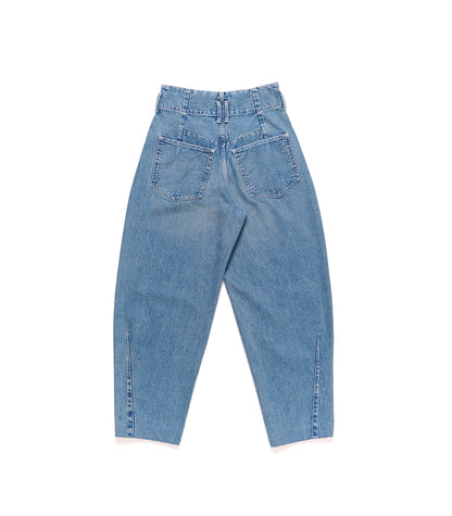 TAPERED JEAN TROUSERS - MID BLUE - TANAKA