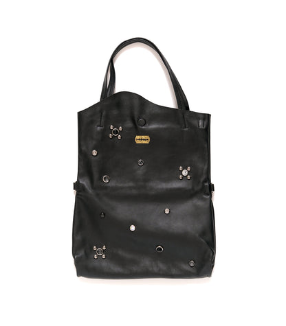 THE BAG M(STUDS) - BLACK - TANAKA