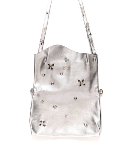 THE BAG M(STUDS) - SILVER - TANAKA