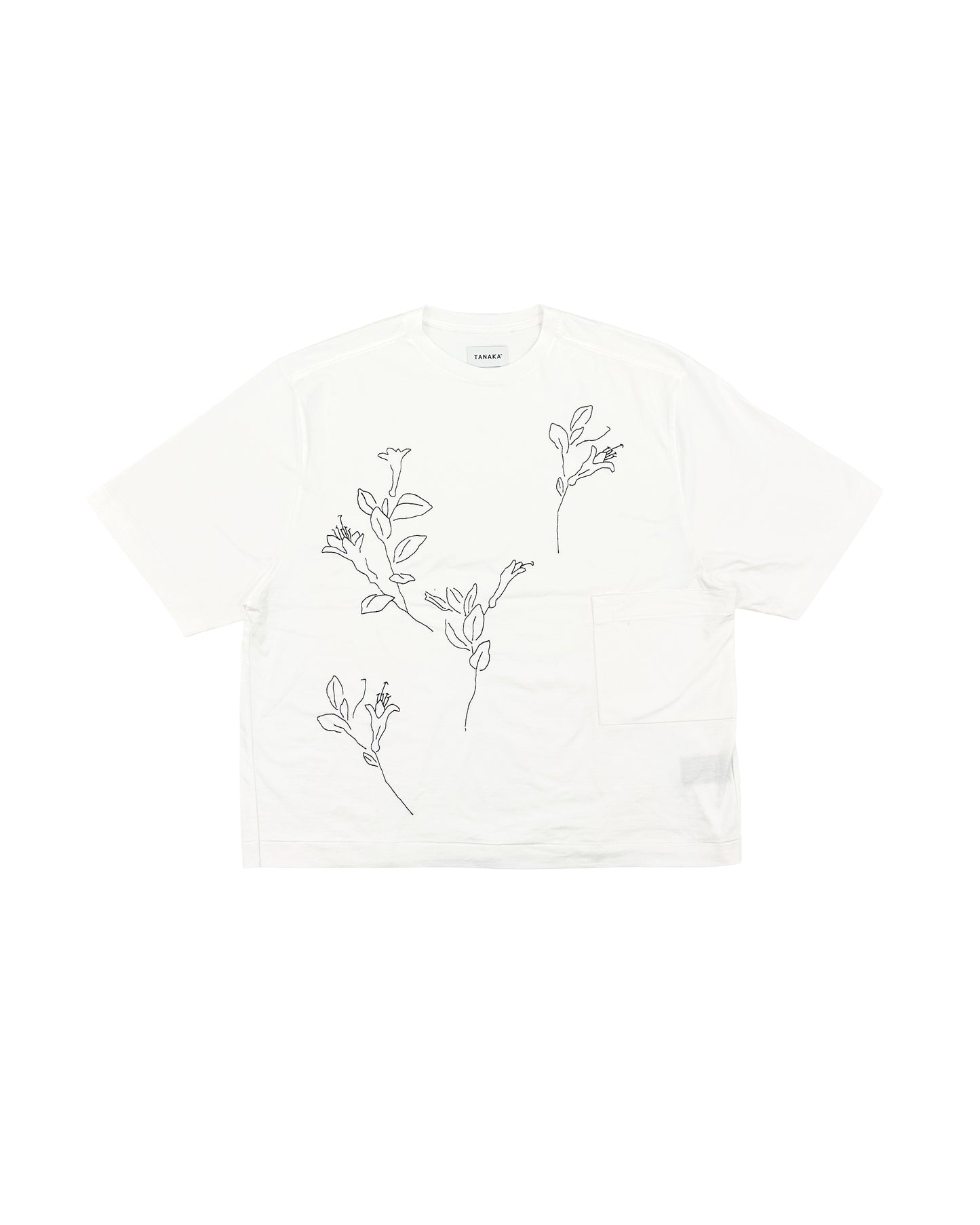 【 Coming Soon 】BOXY TEE - WHITE (EMBROIDERY) - TANAKA