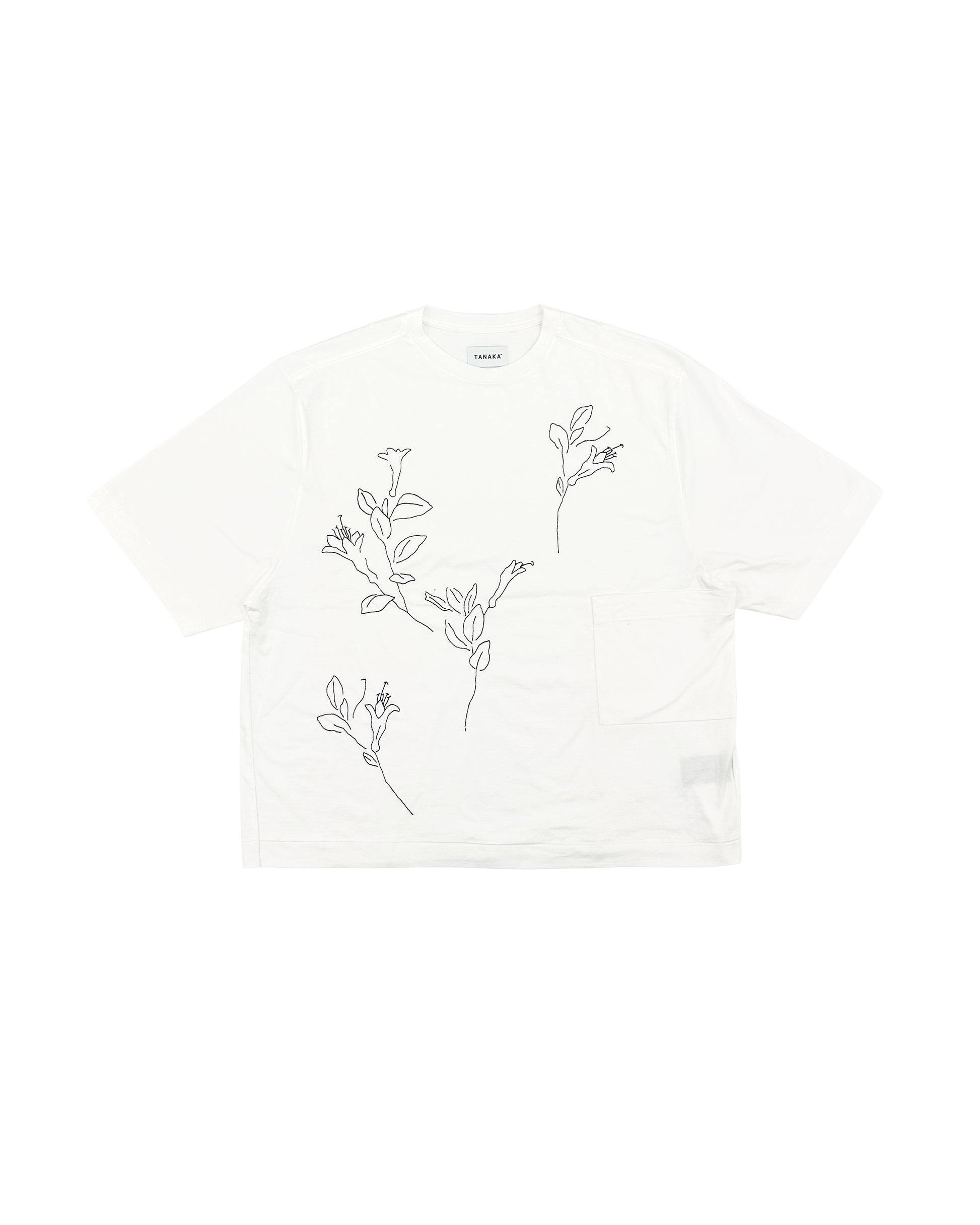 【 Coming Soon 】BOXY TEE - WHITE (EMBROIDERY) - TANAKA