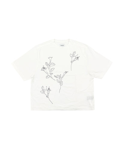 【 Coming Soon 】BOXY TEE - WHITE (EMBROIDERY) - TANAKA