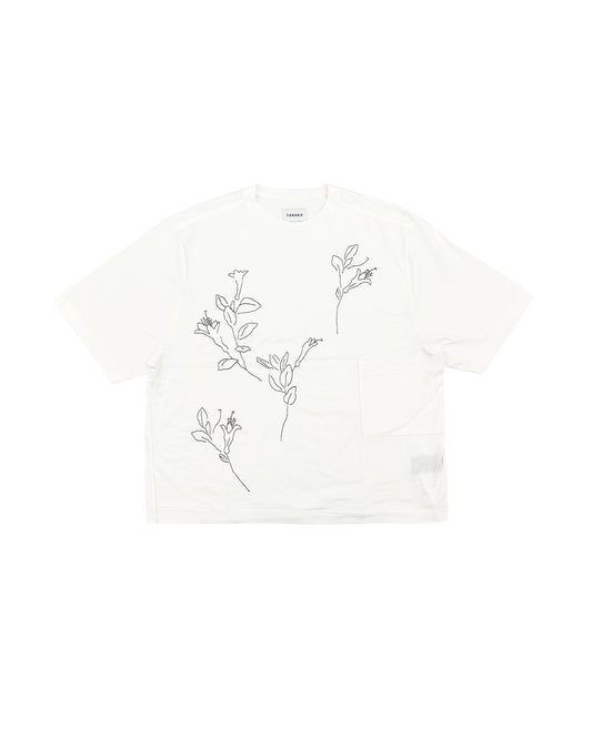 【 Coming Soon 】BOXY TEE - WHITE (EMBROIDERY) - TANAKA