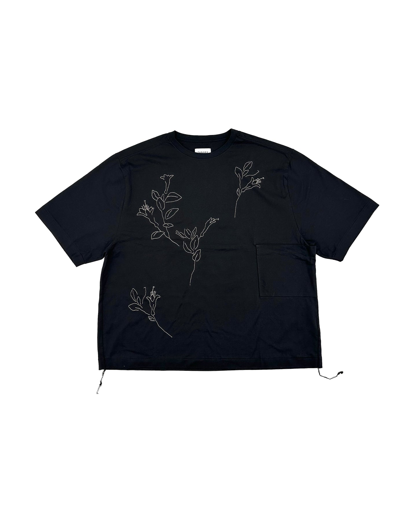 【 Coming Soon 】BOXY TEE - BLACK (EMBROIDERY) - TANAKA